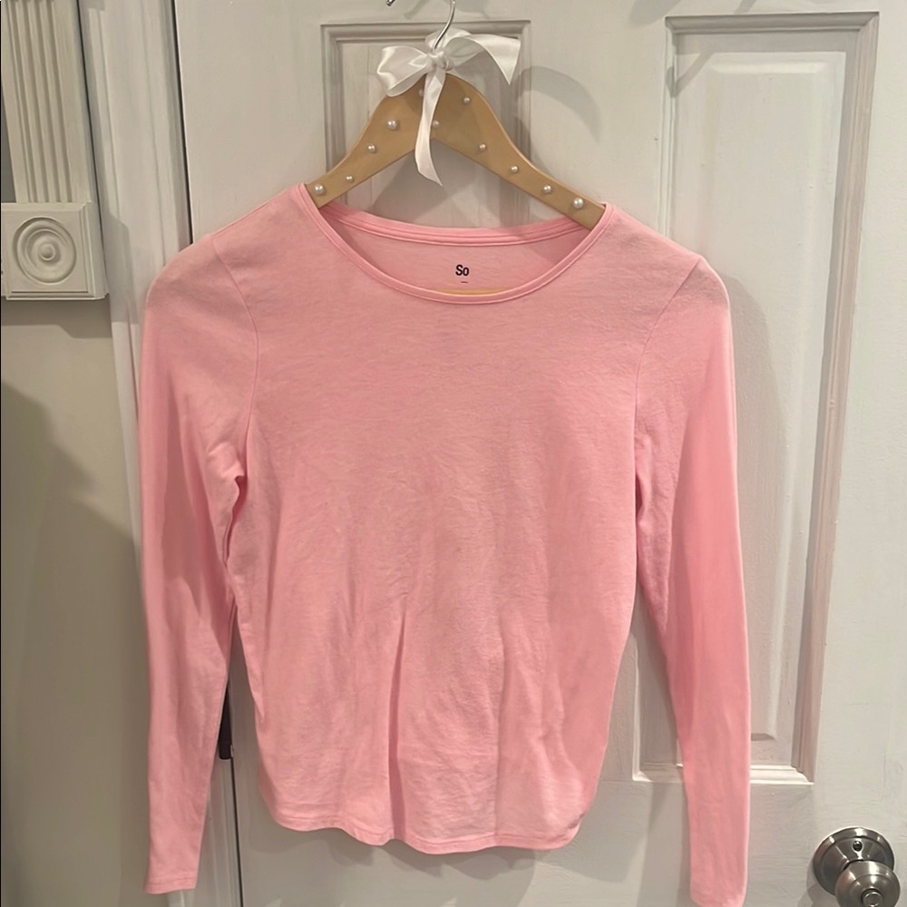 SO Light Pink Long Sleeve Shirt